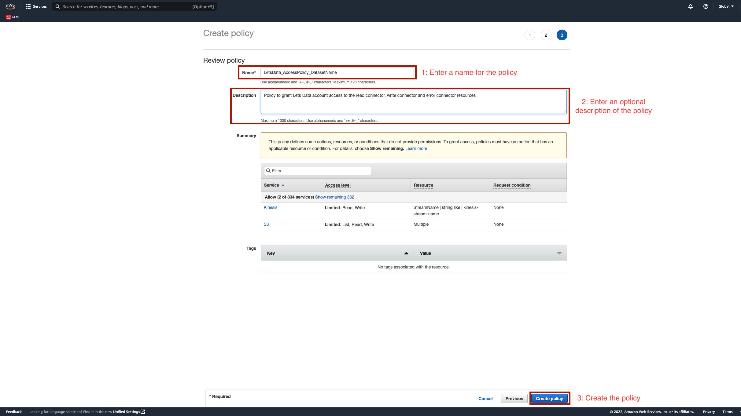 Create Policy Screen 4